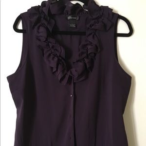 Spense deep purple dress blouse